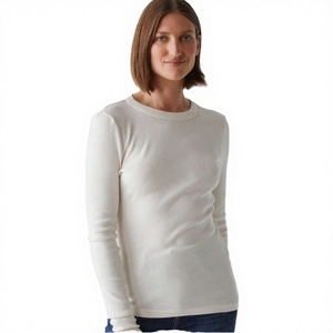 Nouvelle Arrivée T-shirts à Manches Longues Respirants en Polyester/Coton Coupe Slim Personnalisée Vente en Gros Logo Personnalisé Décontracté Style Urbain Femme - Product Image 2