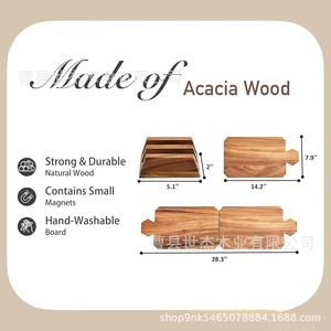 Planche à découper en bois avec poignée, rectangulaire, en bois massif, pour la cuisine à domicile, plateau de présentation - Product Image 5