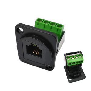 ANSHI D-Type UTP <span class=keywords><strong>RJ45</strong></span> Cat5 Montage sur panneau Prise Keystone Femelle CAT5E & CAT6 Connecteur Télécommunications Télécommunications Keyston Jack - Product Image 5