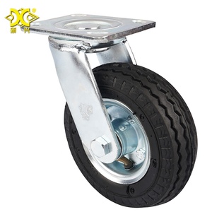 Feder belastetes Tor 6 "Zoll pneumatische Gummi räder Schwenk rolle Industrielle aufblasbare Lenkräder - Product Image 4