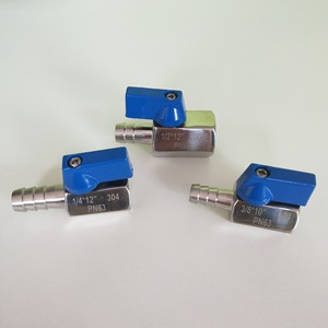 วาล์วบอลขนาดเล็ก 1/4 นิ้ว สแตนเลส 304 แบบเชื่อมต่อสองทาง สำหรับอุตสาหกรรมน้ำและอาหาร PN63 - Product Image 2