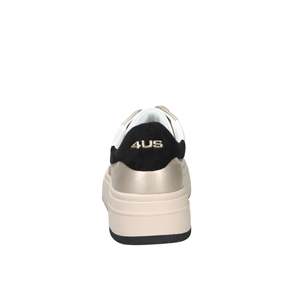Sneakers da Ragazza 4Us Paciotti Bianche e Oro con Suola Chunky e Plateau - Product Image 2