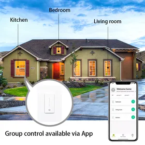 Tuya us timer anwendung etl oem 120v fernbedienung elektrisches weißes licht alexa 3-wege smart dimmer schalter wifi