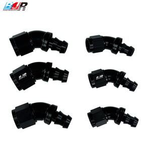 BJR Raccordo a gomito femmina AN6 in alluminio a flusso completo da 45 gradi a innesto rapido per auto ad alte prestazioni - Product Image 5