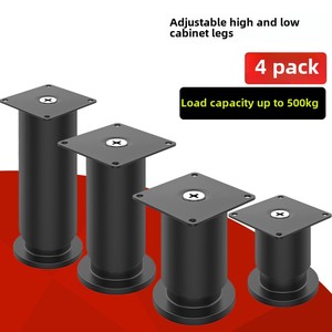 Adjustable <b>Cabinet</b> Legs 4 Pack High Low Height Adjustable Furniture Support Up To 500kg Load Capacity - Product Image 1