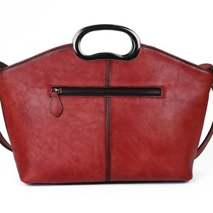 Sac à main pour femmes et filles en cuir de vache véritable, sac à bandoulière tendance, sacs à poignée supérieure, sacs fourre-tout rétro - Product Image 2
