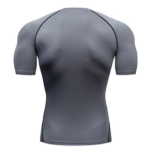 T-shirt da Uomo a Compressione per Corsa con Logo Personalizzato, Maglietta Sportiva a Maniche Corte per Palestra e Fitness ad Asciugatura Rapida - Product Image 2