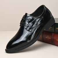 Chaussures habillées pour hommes grande taille à lacets, en cuir véritable à motif écossais