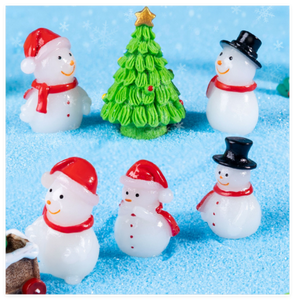 Miniature <span class=keywords><strong>lumineux</strong></span> éclairé foncé artisanat père noël micro <span class=keywords><strong>bonhomme</strong></span> <span class=keywords><strong>de</strong></span> <span class=keywords><strong>neige</strong></span> figurine arbre noël lot décoration fournitures extérieur figure - Product Image 3