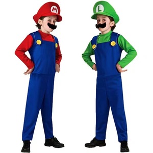 Disfraz de Super Mario para Adultos, Traje de Cosplay Verde y Rojo de Poliéster para Fiestas, para Hombres y Mujeres - Product Image 4