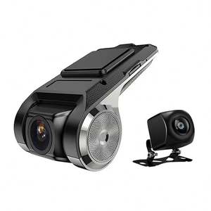 Dash Cam 2 canaux Full HD 1080P <span class=keywords><strong>voiture</strong></span> DVR USB ADAS enregistreur vidéo Vision nocturne caméra avant et arrière pour autoradio Android - Product Image 1