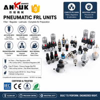 Nouvelle combinaison FRL (Filtre, Régulateur de Pression, Lubrificateur) à source d'air pour applications industrielles de machines
