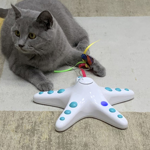 Juguete para Gatos ZHY Starfish con Mariposa de Plástico, Juguete Interactivo para Aliviar el Aburrimiento, Diseño de Dibujos Animados, 320g - Product Image 3