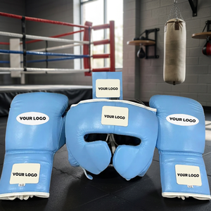 Gants de boxe, protège-tête et protège-gland de haute qualité, personnalisables avec logo, en cuir PU, professionnels, neufs, durables, respirants et protecteurs - Product Image 4