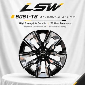 LS8040 20x9.0 5x114.3 Black Machined Alloy Rims Split Spoke 5-Lug <b>Wheels</b> Ready to <b>Ship</b> Factory Price - Product Image 4