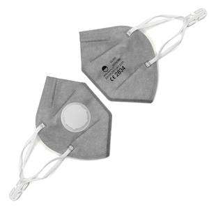 <span class=keywords><strong>FFP2</strong></span> tissu soufflé fondu plié avec <span class=keywords><strong>masque</strong></span> facial jetable à valve respiratoire colorée pour adulte - Product Image 1