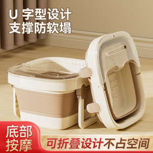 Bañera Plegable para Pies con Función de Masaje, Recipiente Profundo, Portátil, para Uso Doméstico y en Dormitorios, Material de Polipropileno - Product Image 4