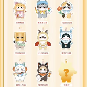 Baby Three Big Beautiful Trendy Cat King's Workplace Work Diary Series Plush Blind Box Doll Handmade Ornament Gift 1/12 Scale - Product Image 1