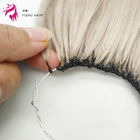 Nouvelle invention la plus invisible et confortable tissage à la main pure 6D/8D/9D/H6 extension de cheveux de ligne de plume 100% humain