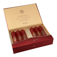 Boîte cadeau rigide de luxe personnalisable et écologique à double porte avec fermeture magnétique pour compléments alimentaires, recyclable et réutilisable