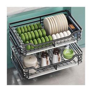 Kitchen Pantry Cabinet Pull Out Pots Plate Drawer Organizer <b>Shelves</b> Sliding Out Kitchen Storage <b>Wire</b> Basket for Kitchen Cabinets - Product Image 2