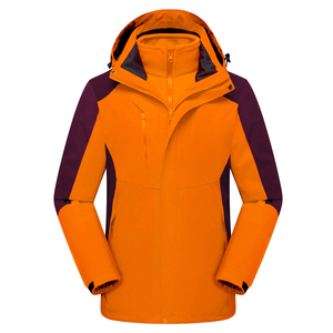 Men's Women's Casual Three-in-one, Padded Coat Jacket Detachable Thick Fleece Hooded Collar Zipper Closure For Outdoor Workwear/ - Product Image 2