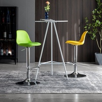 Silla de Comedor Moderna de Metal con Altura Ajustable, Giratoria, Ergonómica e Impermeable para Hogar, Restaurante y Hotel