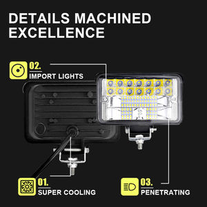 Projecteur de travail LED carré 4 pouces en gros, haute qualité, puissant, lumineux, 36W, étanche IP68, ampoule 12V, garantie 2 ans - Product Image 5