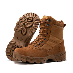 DF22 AS33 1601 Black PU Leather Tactical <b>Boots</b> Waterproof Breathable Non-Slip Durable Outdoor <b>Hiking</b> Shoes All Seasons High Top - Product Image 4