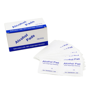 100 lingettes alcoolisées jetables certifiées CE ISO, personnalisation du logo possible - Product Image 1