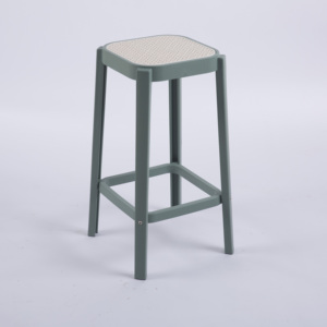 Sillas de Bar de ratán de ocio al por mayor taburete alto de plástico cómodo de nuevo diseño estilo moderno - Product Image 6