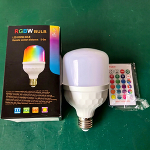 LED RGB Globe T type Bulb 18W E27 Base Plastic Housing Color Temperature Gradual Changing Remote Control for Dimmable - Product Image 1