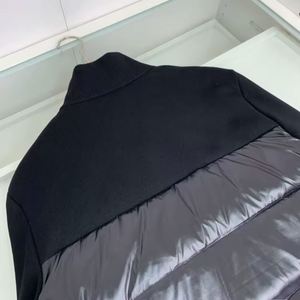 1 1 Haute Qualité Hommes et Femmes Automne Hiver Sans Chapeau Col Montant Veste Chaude Nouveau Tricot Épais Patchwork Manteau Décontracté - Product Image 5