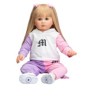 Muñeca Reborn <span class=keywords><strong>Julieta</strong></span> de 68cm de tamaño enorme para niños pequeños, ya pintada, con acabado, piel 3D, venas visibles, arte coleccionable Dol - Product Image 1