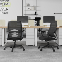 Chaise de bureau ergonomique en maille à dossier moyen pour personnel, chaise pivotante de haute qualité pour bureau, salle de réunion, chaise de visiteur, chaise de bureau