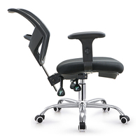 Chaises de bureau ergonomiques réglables à glissière électrique, dossier moyen, bras rabattables, en tissu et en maille intégrale, style contemporain de Foshan