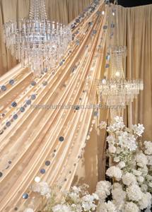 Tenda Drappeggiata Lussuosa Hesino in Spandex Elasticizzato a 4 Vie Oro/Bianco/Argento/Nero ad Alta Ombreggiatura (70%-90%) per Eventi Nuziali - Product Image 4