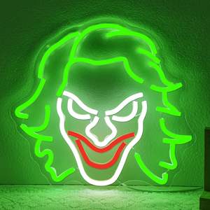 Letrero de neón de la película de Joker, letrero de luz de neón LED regulable para hombre, cueva, dormitorio, Bar, Club, sala de juegos, decoración de fiesta de Halloween, regalos de decoración de pared - Product Image 1