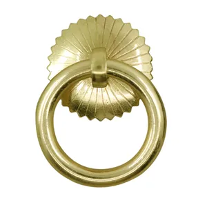Wholesale Customization Wardrobe Accessories Circular Ring Pull Rings Pure Copper Pull Rings Solid Wood Cabinet Handles