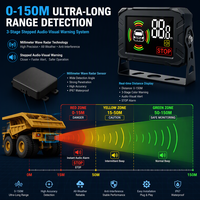 Sistem Peringatan Tabrakan Kelas Industri Radar Gelombang Milimeter 77GHz Universal 360 9-50V untuk Mesin Berat Konstruksi IP68