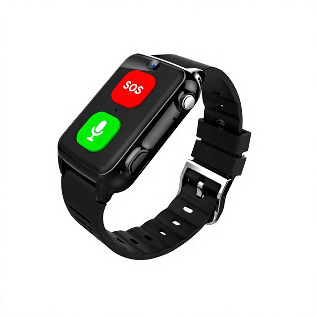 4G GPS Smart Watch for Elderly 850mAh Battery 3-Month Location History SOS Geo-Fence Front Camera IPX7 Waterproof AI Voice