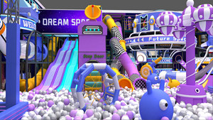 Équipement de terrain de jeu intérieur pour enfants, design élégant, fabrication directe, jeux interactifs personnalisés, <span class=keywords><strong>Mario</strong></span> Slide Ninja Course - Product Image 2