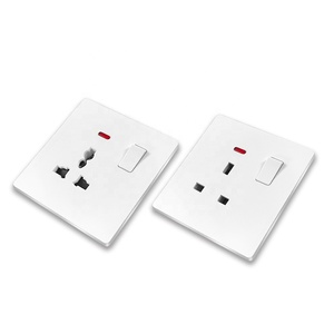 VBQN universel PC 13A <span class=keywords><strong>220V</strong></span> panneau brossé traditionnel blanc mur maison néon interrupteurs d'alimentation <span class=keywords><strong>prise</strong></span> de courant <span class=keywords><strong>avec</strong></span> <span class=keywords><strong>interrupteur</strong></span> - Product Image 5