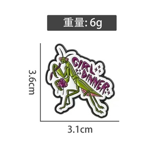 Broche Elegante de Esmalte con Diseño de Chica de Dibujos Animados y Mantis Relicaria, Pin de Solapa para Mochila con Motivo de Feminismo y Poder Femenino, Joyería de Regalo para Amigas - Product Image 5