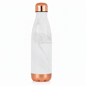 Botella de agua de mármol blanco de calidad de lujo 1000ml Utensilios de cocina de color blanco Botella de bebida de acero inoxidable a precio atractivo - Product Image 1