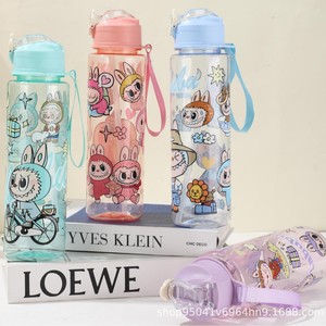 Tube d'aspiration de couvercle de rebond de bouilloire de dessin animé givré de Sport transfrontalier Portable pour <span class=keywords><strong>Amazon</strong></span> bouilloire lanière de tasse en plastique à boire directe - Product Image 2