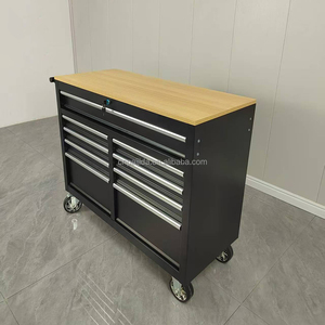 Armoire à outils à 9 tiroirs, chariot à outils métallique verrouillable, armoire de rangement robuste, établi mobile, chariot à outils pour <span class=keywords><strong>garage</strong></span> et <span class=keywords><strong>atelier</strong></span> - Product Image 2