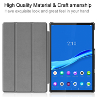 Étui pour tablette simple et de haute qualité, à trois volets, avec support, 10 pouces, en cuir PU, protection parfaite pour M10 FHD PLUS TB-X606F