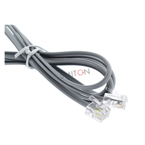 Câble téléphonique <span class=keywords><strong>fixe</strong></span> plat RJ11 6P4C 2M Audio & Vidéo Produit - Product Image 3