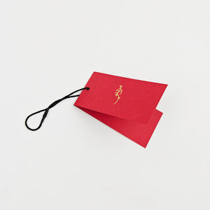 Factory Price Custom Design Silk Screen Printed Eco-Friendly Embossed Red Paper Garment <b>Tags</b> for Shoes <b>Bags</b> Personalized Luxury - Product Image 5